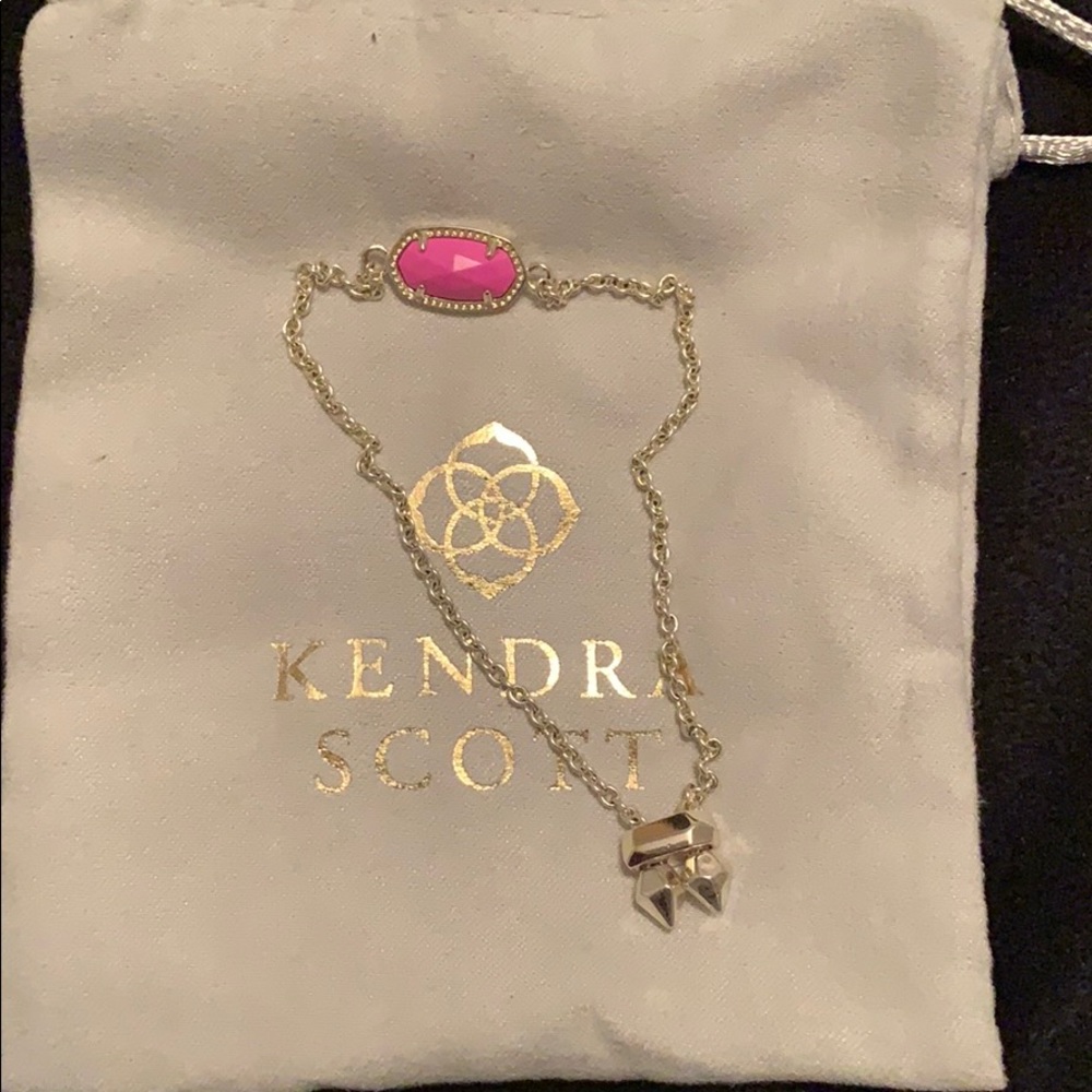 Kendra Scott pink Elaina adjustable bracelet